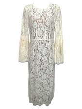 Self-Portrait Lace Midi Dress in Ivory NWT Size 6