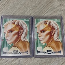 2025 Topps Star Wars Smugglers Outpost Jecki Lon Stellar Art Card Blue Foil /99 