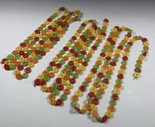 Vintage Sugared Blow Mold Christmas Garland Candy Gumdrop Lifesaver 32 FEET