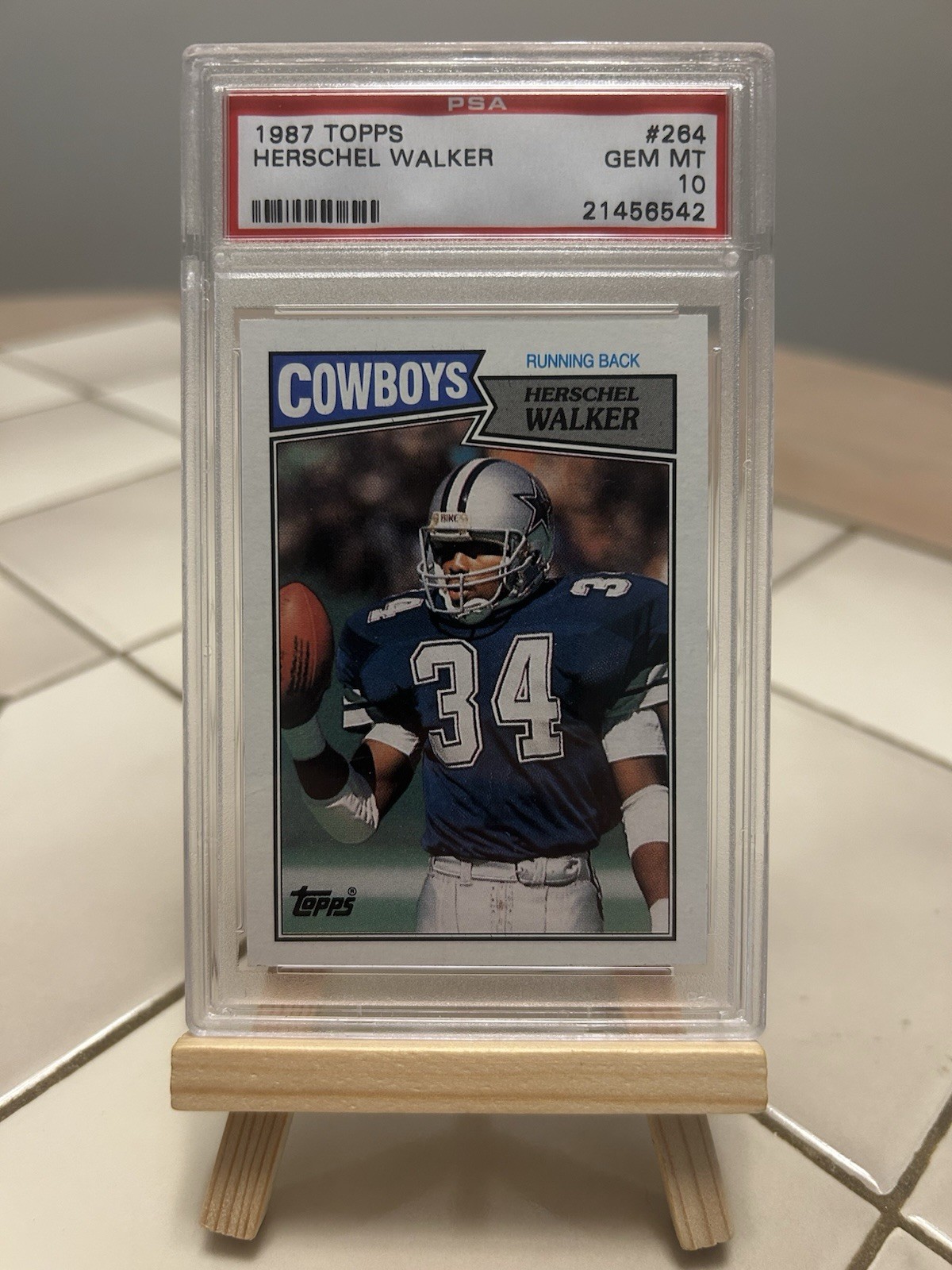 1987 Topps - Herschel Walker #264 Running Back in Light Blue (RC) PSA 10