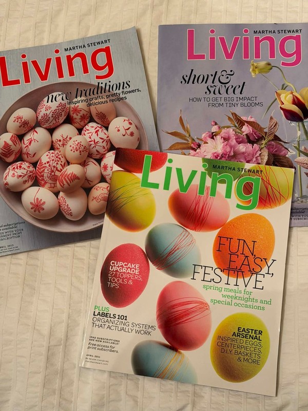 March 2013, April 2011, 2013 Martha Stewart Living Magazine Cooking, Easter