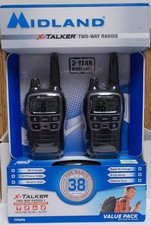 Midland X-Talker Two-Way Radios 36 Channel-121 Privacy Codes-Weather Scan 2 Pack