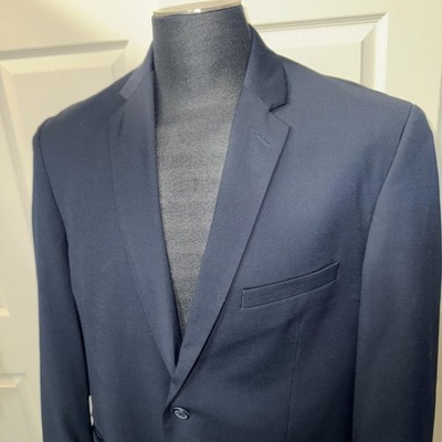 U.S. Polo Assn Blazer Mens 42R Navy 2 Button Sport Coat Notch Lapel Stretch