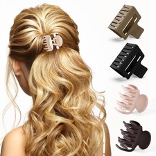 4-Pack Medium Hair Clips for Women - Strong Hold 1 Count Pack of 4 , Neutral