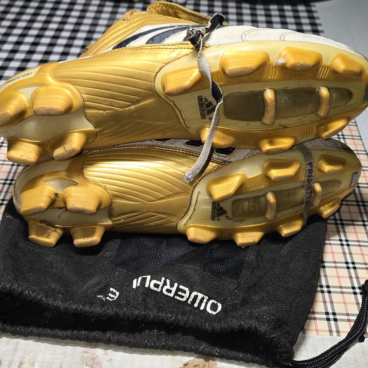 ADIDAS PREDATOR ABSOLUTE 2006 FOOTBALL BOOTS CLEATS GOLD SIZE UK 9