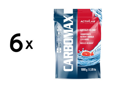 6 x Activlab CarboMax Energy Power Dynamic (1000g) Grapefruit (12,49 EUR/kg)
