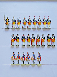 Zinnfiguren Flachfig 30mm bemalt PREUSSEN / REICHSTRUPPEN 1756 63