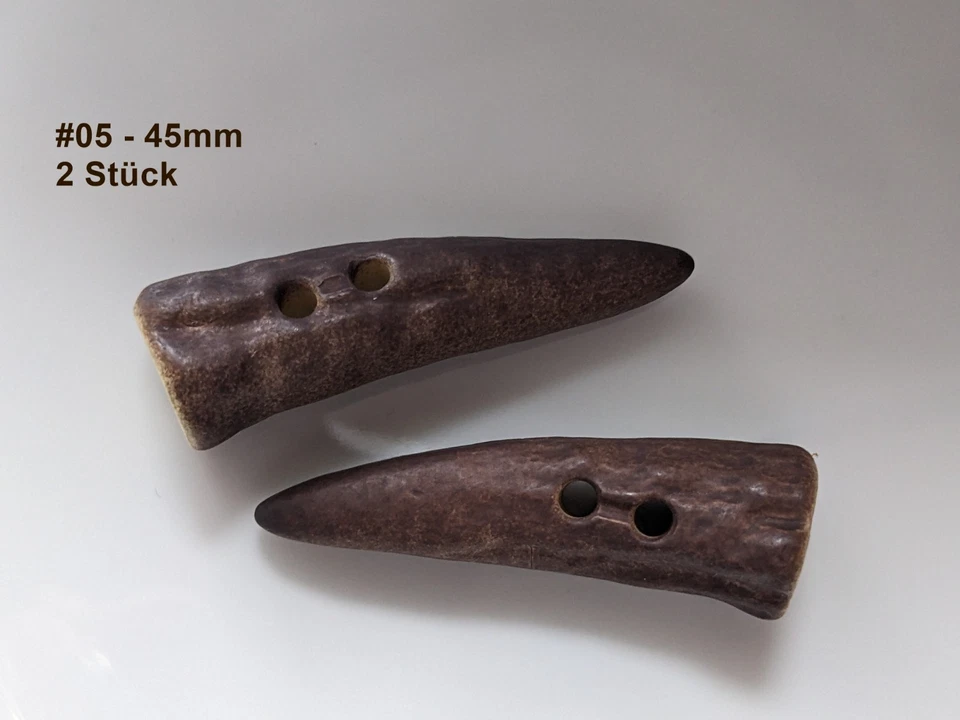 tolle Knebelknöpfe Kunststoff - Hirschhorn-Optik, Trachtenknöpfe - ab 32mm - Bild 2 von 2