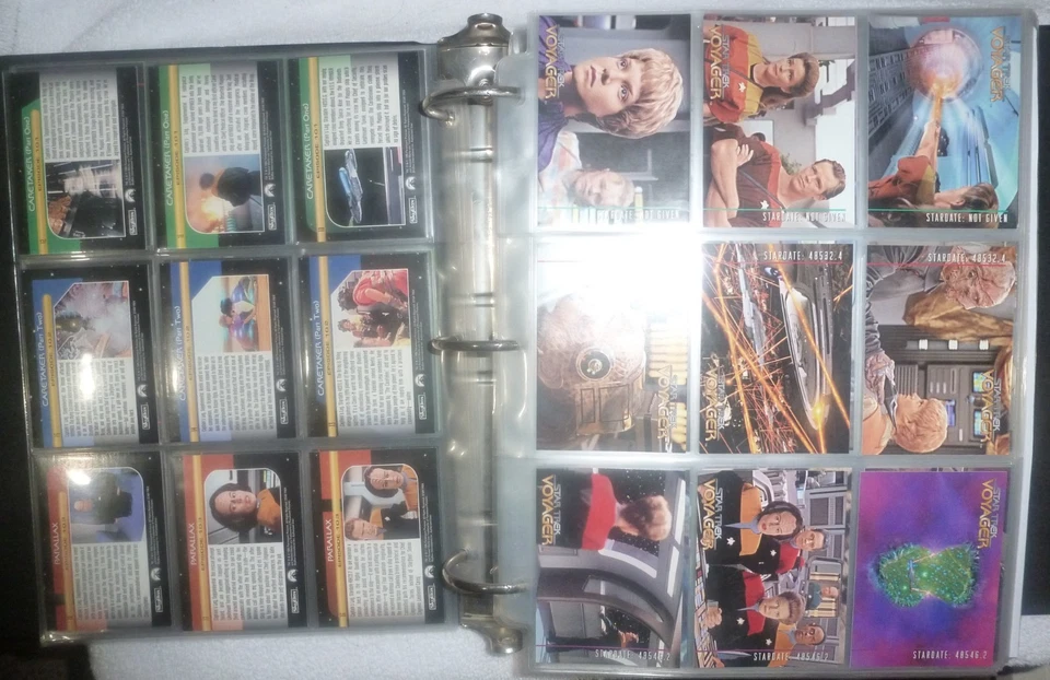 STAR TREK VOYAGER Season One Series two 90 Card Set 3 recipes 3 Xenobio 7 tattoo - Image 3 of 4