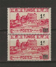 Tunisia French Tunis 1941 Sc# 150 Roman Amphitheater El Djem Thysdrus pair MNH
