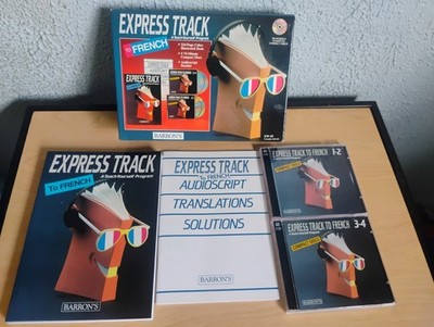 Express Track French Barrons Teach Yourself Language Course Audio CDs And Books 