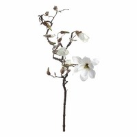Leonardo Fiore Magnolie Kunstblume BlüTenzweig Dekozweig Blumen Zweig Weiß 140Cm