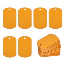 55Pcs 2" Metal Stamping Blanks Tags Aluminum Blank Dog Tags with Hole Gold