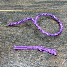 Vtg TMNT Crazy Cowboy Don LASSO & Rifle Original 1992 Purple Accessory Part