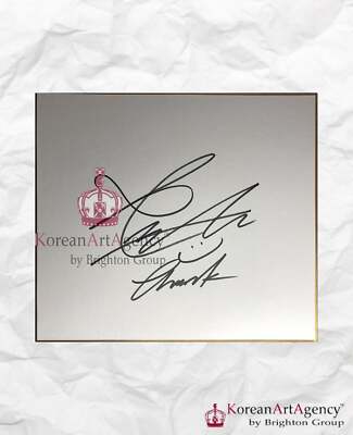 Bts Group V Kim Taehyung Shikishi Art Board Autograph 8 11/32x7 5/32in