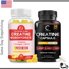 Creatine Monohydrate Supplement Muscle Grow, Improve Performance and Strength