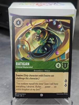 ratigan lorcana card - Reign of Jafar - - Greedy Genius (Legendary) Common Number New cards just revealed from
