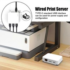 Print Server Wired 3-port USB Printer Sharer For Mobile Phone Computer Prin F9M8