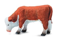 Collecta 88242 Hereford Calf Grazing 6.5 Cm Farm Animals