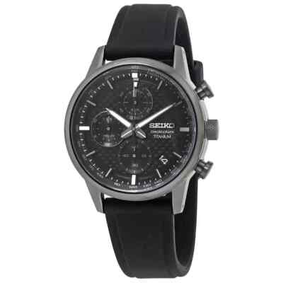 Seiko Men's Essentials Chronograph Quartz Black Dial Watch