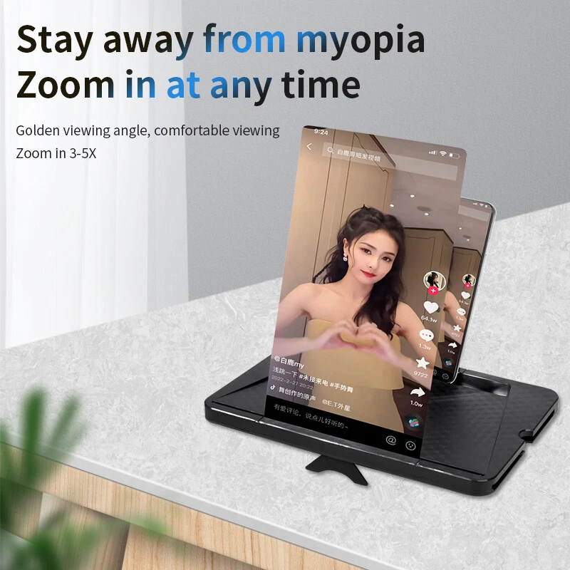 12" Screen Magnifier for Cell Phone 2025 Newest Version 3D HD Video Amplifier - Image 4 of 4