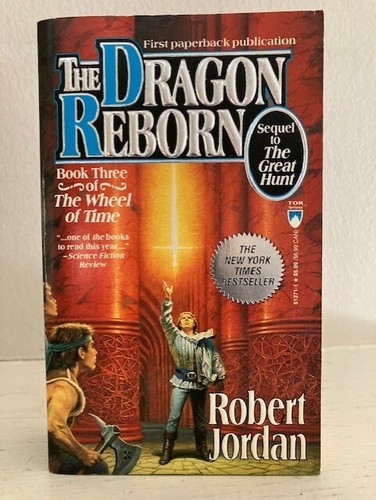 Hand SIGNED--Robert Jordan-Dragon Reborn: Wheel of Time-NEW/Unread/1st/1st-Papbk