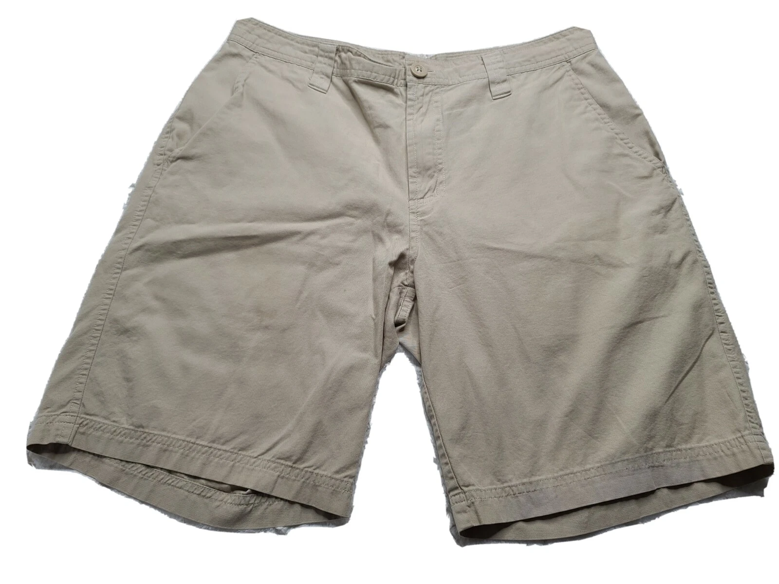 Columbia Mens Size 34 100% cotton khaki Shorts Fishing casual shorts 10" inseam