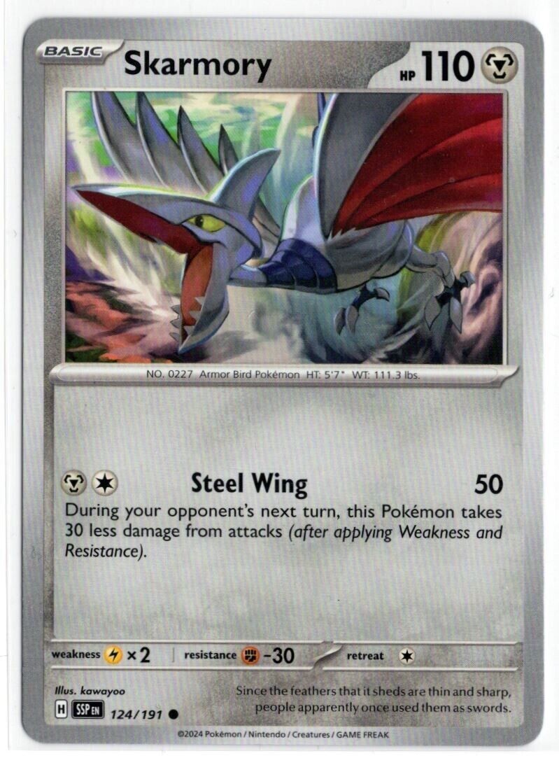 Pokemon - Skarmory 124/191 - Surging Sparks - NM/M