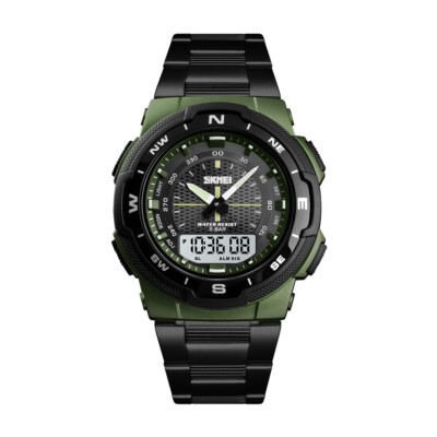 SKMEI Herrenuhr Mode Quarz Sport Armbanduhr Edelstahl Band 1370,hrenarmbanduhr