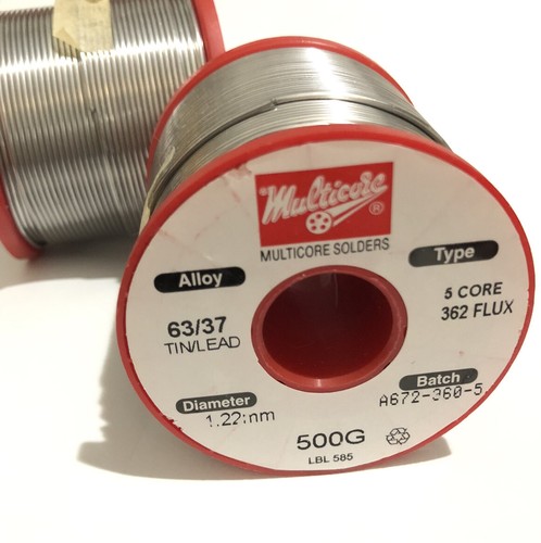 Multicore 63/37 Tin/Lead Solder 362 Flux 5 Cored Solder Wire, 1.25mm 500gms - Picture 3 of 5