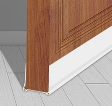 Door Draft Stopper Strong Adhesive Draft Stopper for Bottom of Door  39"L White