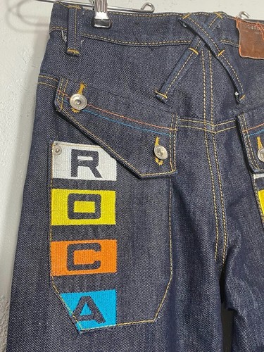 Y2K Rocawear Jeans Hip Hop Urban Baggy Size 10 Youth Blue Denim Grunge - Picture 10 of 14