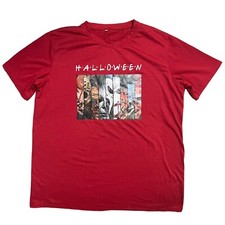 Halloween Villains T-Shirt Men Large Red