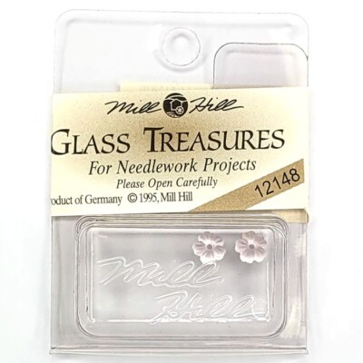 Rare Mill Hill  Crystal Treasures 12148 Very Pet Flower Matte Light Rose