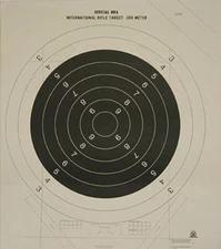 Official UIT 300 Meter International High Power Rifle Target 36" x 42", 2 Folded