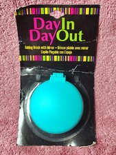 Folding Brush with Mirror for Women Girls - Mini Hair Brush w/ Soft Nylon Travel