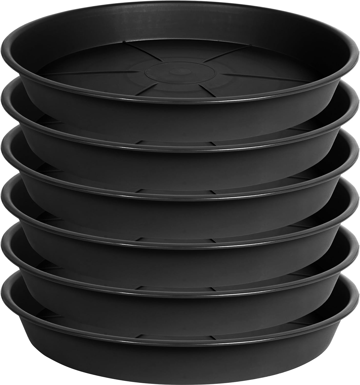 6 PCK of Plant Saucer Tray Heavy Duty Plastic Pot Plant Drip Trays