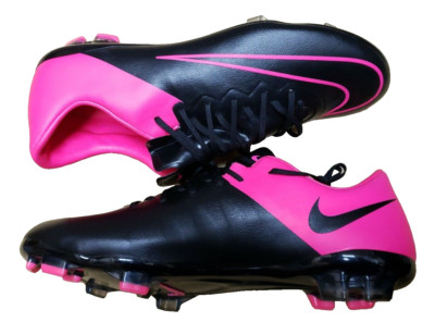 Nike Mercurial Veloce ll Leather 651620 006 Black Pink Soccer Cleats Kids Sz. 5Y