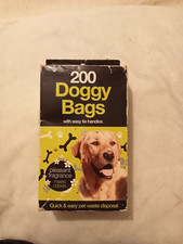 Premium Doggy Poo Bags C W Tie Handles Extra Strong Lemon Fragrance Pack Of 200