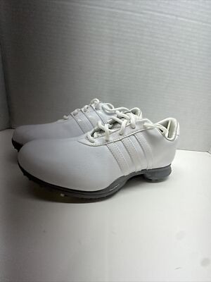 adidas Response Bounce Golf Shoe for Women, Size 6- White/Silvermet
