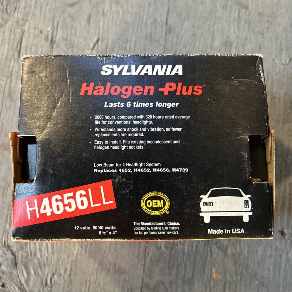SYLVANIA H4656LL SILVERSTAR HIGHT PERFORMANCE HALOGEN LOW BEAM HEADLIGHT - Image 2 of 4