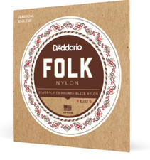 D'Addario EJ32 Black Nylon Guitar Strings Ball End Silver Wound Pro-Arte