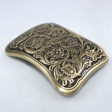 Solid Brass Flower Belt Buckles Tongue Pin Belt Buckle Fits For 1.5 INCHES Belt