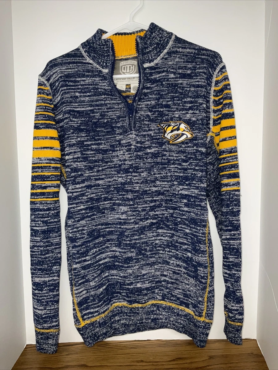 Nashville Predators Sweater Old Time Hockey Causeway 1 4 Zip Men s