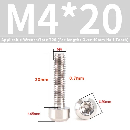 M4M5M6M8M10 Titanium Bolts Taper Cone Socket Head Motorcycle Modification Screws - Picture 171 of 205