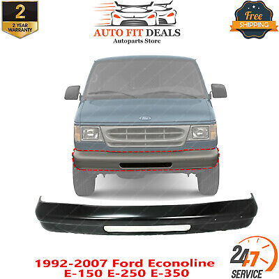 Painted Black Front Bumper Face Bar Fascia for 1992-2007 Econoline 92-07 NEW