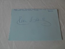 LEN GANLEY AUTOGRAPH - signed autograph book page SNOOKER REFEREE