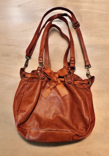 Vera Pelle Made In Italy Leather Bag Crossbody Purse Shoulder Bag Soft Boho Vtg - Picture 8 of 8