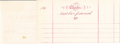 1860s US Asst Treasurer Check - Unsigned - Red Tint - New York - Picture 2 of 2