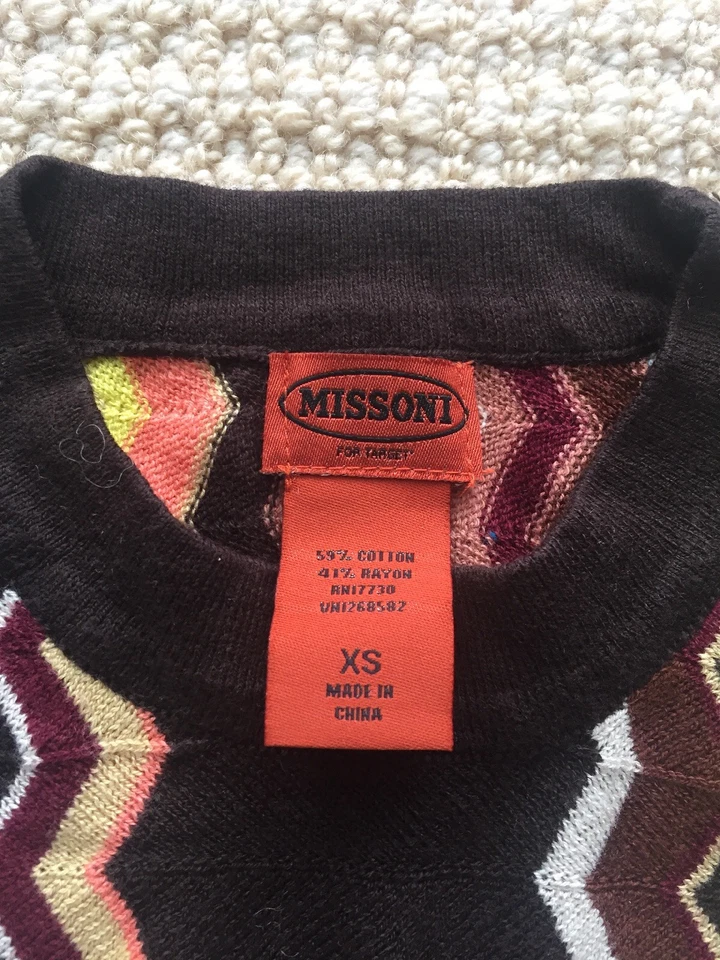 NUEVO CON ETIQUETAS MISSONI Para Niñas Target Chevron Tejido OTOÑO Suéter Vestido XS (4-5) $39.99 Foto 2 de 3